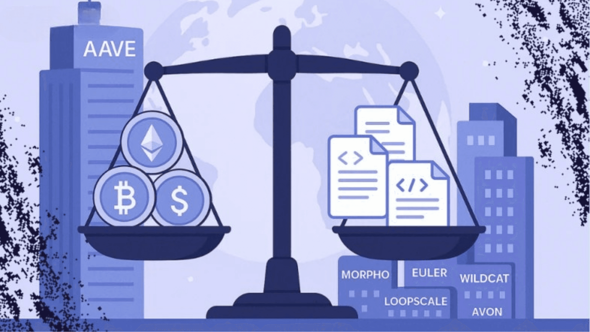 Mazo del tribunal del Reino Unido con los logotipos de Binance y BSV